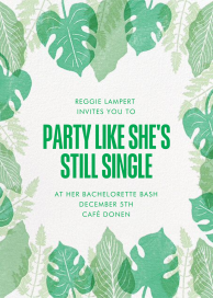 Tropical Frame - Bachelorette Party Invitation by Paperless Post