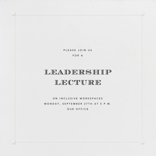 Square Embossed Corners - Seminar Invitation by Paperless Post