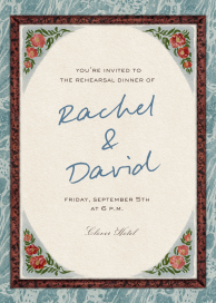 Floral Corners - Rehearsal Dinner Invitation by Fin Fellowes