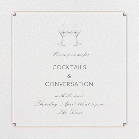 Indented Corners Frame - Cocktail Party Invitation by Paperless Post