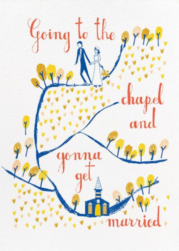 Going to the Chapel (Boddington) - Thank You Card by Mr. Boddington's Studio