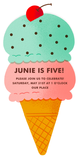 Mint Chip and Strawberry - Invitation by Hello!Lucky