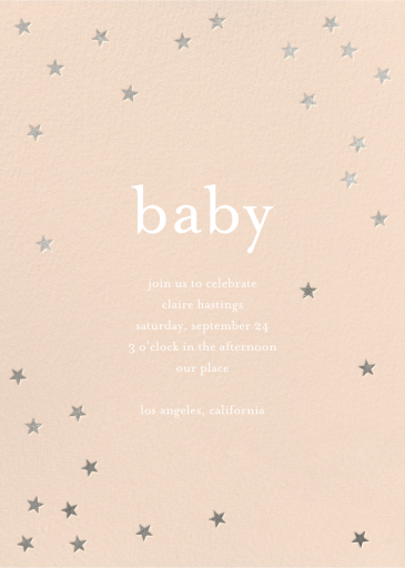 Scattered Stars - Baby Shower Invitation by Sugar Paper