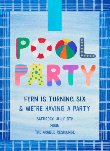 Pool Party by Paperless Post