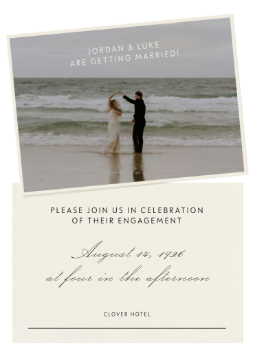 Postage Portrait - Engagement Party Invitation by Paperless Post