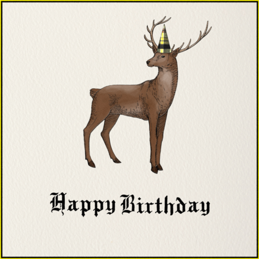 Stag Happy Birthday - Greeting Card by Paperless Post