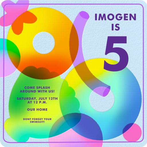 Rainbow Haze - Birthday Invitation by Hello!Lucky