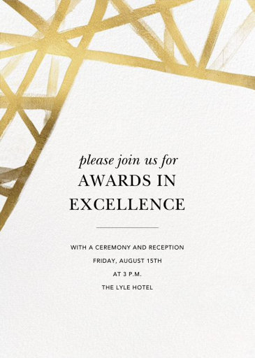 Channels (Tall) - Awards Ceremony Invitation by Kelly Wearstler