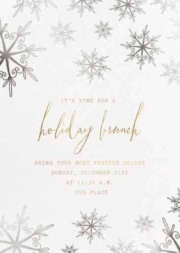 Vintage Snowflakes - Christmas Party Invitation by Paperless Post