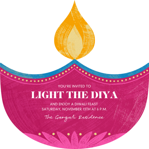 Diya Lamp - Invitation by Paperless Post