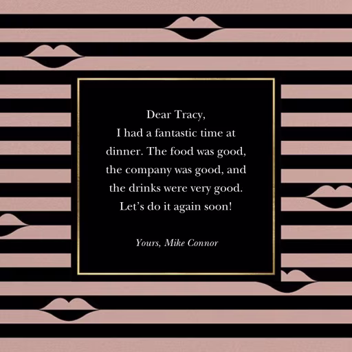 Sealed Lips - Thank You Card by kate spade new york