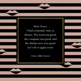 Sealed Lips - Thank You Card by kate spade new york