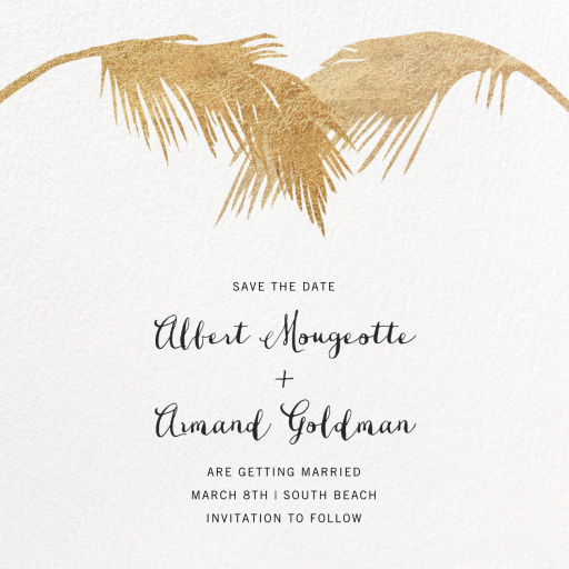 Tropical Palm Square - Save the Date by Paperless Post