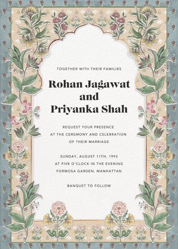 Botanical Arch - Invitation by Anita Dongre