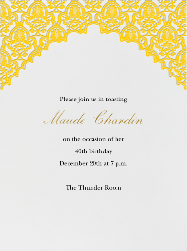 Arabesque - Birthday Invitation by Paperless Post