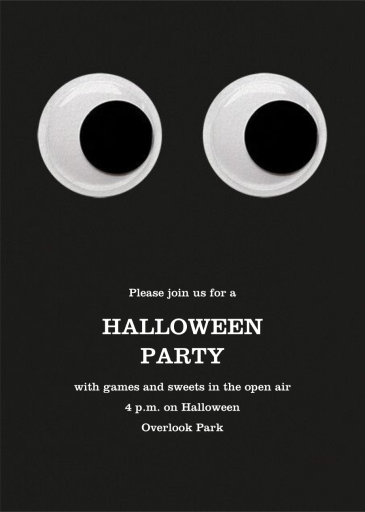 Jeepers Peepers - Halloween Invitation by Meri Meri
