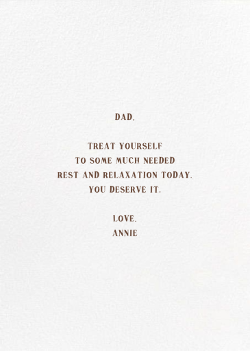 Daddy Bear (Chris Sasaki) by Red Cap Cards - Back