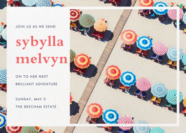 Rainbow Umbrellas - Celebration Invitation by Gray Malin