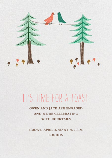 Love Birds On A Wire - Invitation by Mr. Boddington's Studio