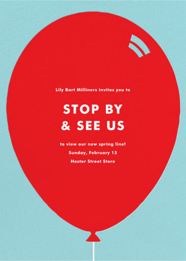 Red Balloon - Business Event Invitation by Paperless Post