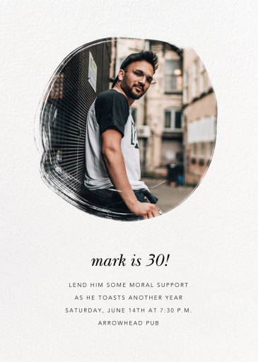 Painted Circle - Birthday Invitation by Paperless Post