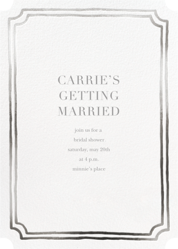 Double Border Indented Corners - Bridal Shower Invitation by Sugar Paper