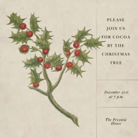 Ilex - Christmas Party Invitation by John Derian
