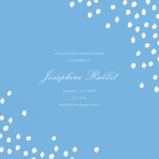 Ikat Dot - Baby Shower Invitation by Oscar de la Renta
