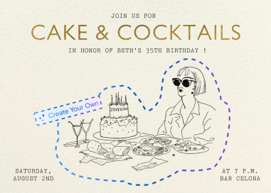 Golden Note (Custom Magic Art) - Birthday Invitation by Paperless Post