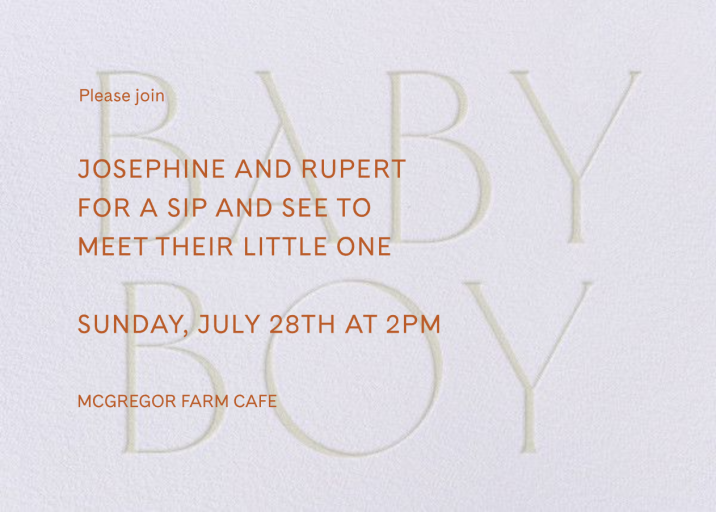 Piccolo - Sip and See Invitation by Venamour