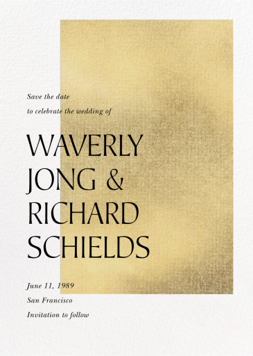 Modern Gold - Save the Date by Paperless Post