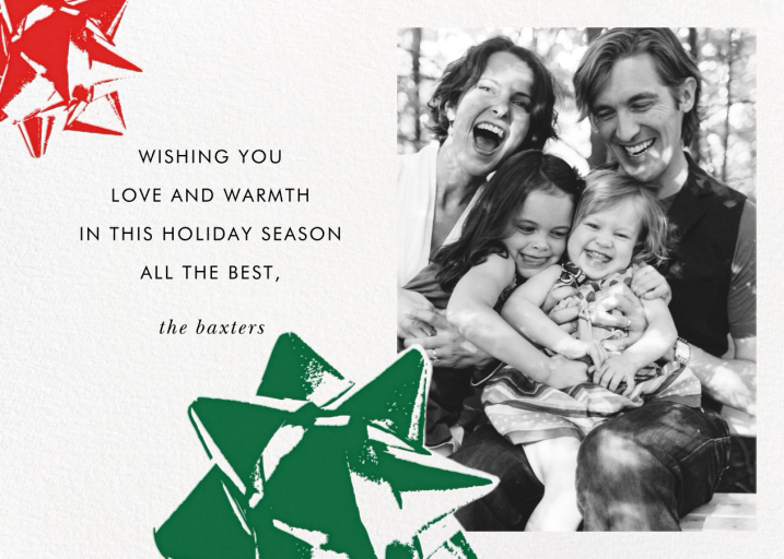 Bourgeois Bow (Photo) - Christmas Card by kate spade new york