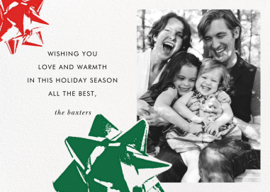 Bourgeois Bow (Photo) - Christmas Card by kate spade new york