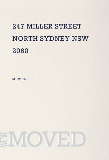 We've Moved - Announcement by Paperless Post