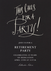 Invitación con caligrafía moderna