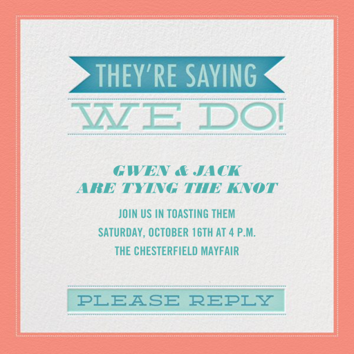 They're Saying We Do - Invitation by Crate & Barrel