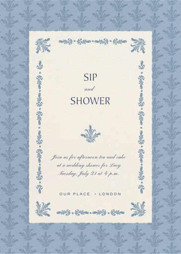 Baroque Border - Bridal Shower Invitation by Martha Stewart