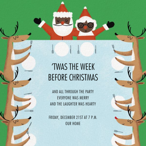 Family Meal - Christmas Party Invitation by Paperless Post