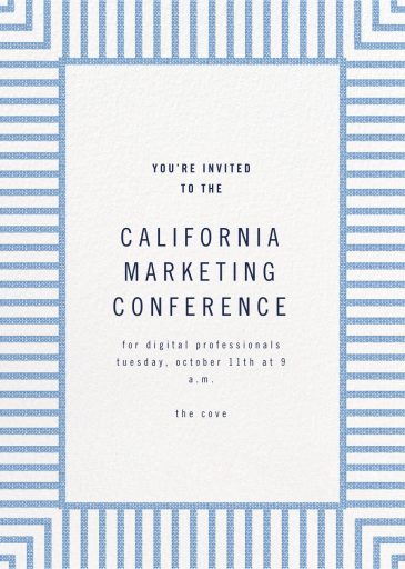 Seersucker Stripe - Conference Invitation by kate spade new york