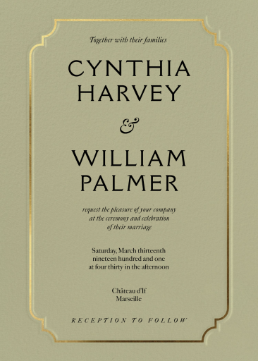 Traditional Border - Wedding Invitation by Paperless Post