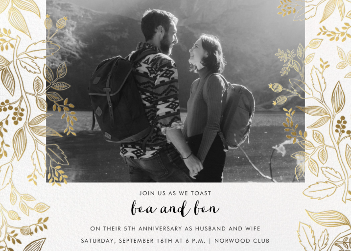 Queen Anne Photo (Horizontal) - Anniversary Invitation by Rifle Paper Co.