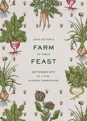 Root Veggies - Invitation by Schumacher