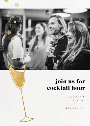 Champagne Flute (Photo) - Cocktail Party Invitation by Paperless Post