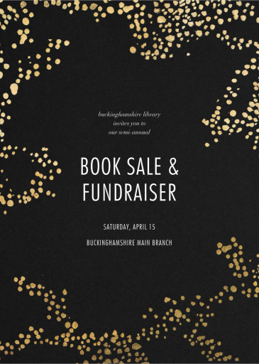 Metallic Paint Splatter - Fundraiser Invitation by Kelly Wearstler