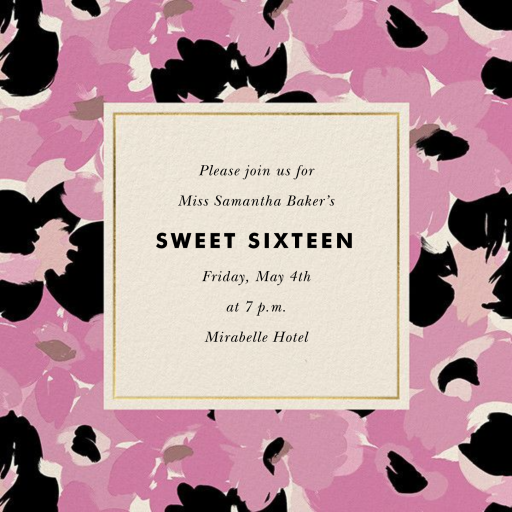 Flower Patch - Sweet 16 Invitation by kate spade new york