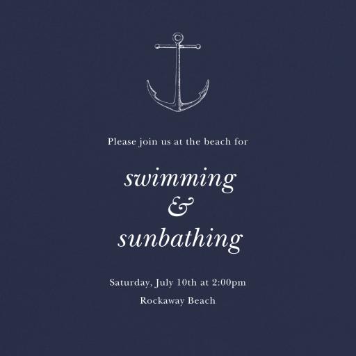 Navy - Party Invitation by Paperless Post