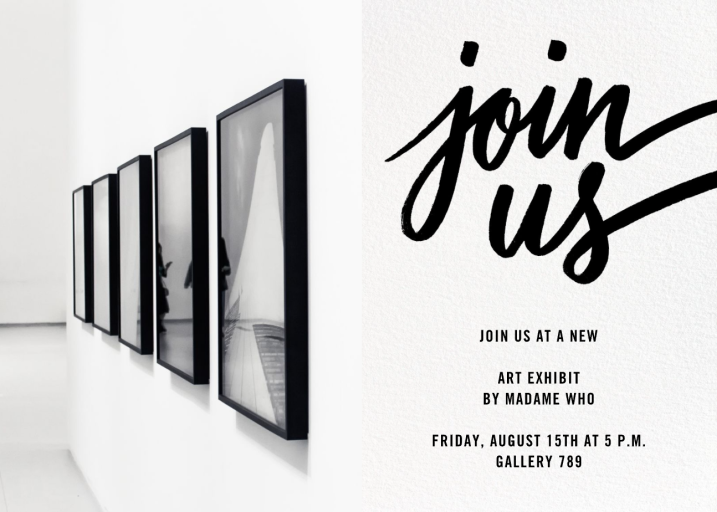 Horizontal Split Photo - Art Exhibition Invitation by Paperless Post