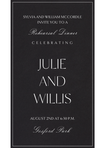 Wedding Eve - Rehearsal Dinner Invitation by Paperless Post