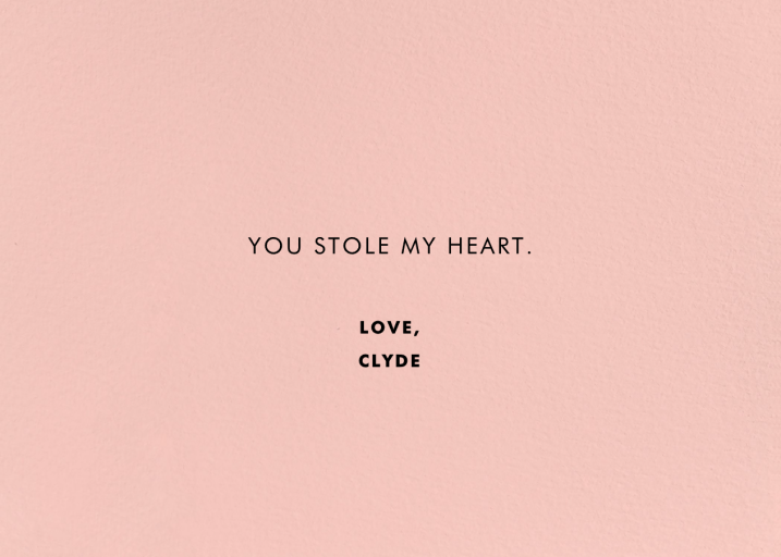 Swan in Love (Holly St Clair) - Valentine's Day Card by Wrap - Back