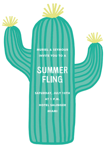 Cactus Hour - Summer Party Invitation by Meri Meri